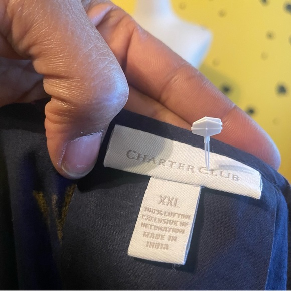 Embroidered Navy Blue Women's Top Cold-shoulder Blouse XXL Boho Chic Festival - Picture 6 of 6